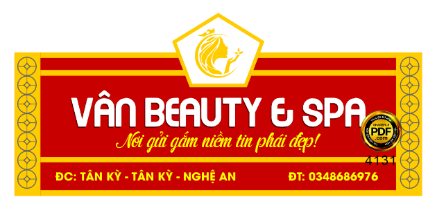 bảng biển Vân Beauty & Spa