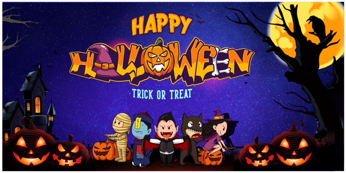 Market trang trí Lễ hội Halloween vector file corel #16