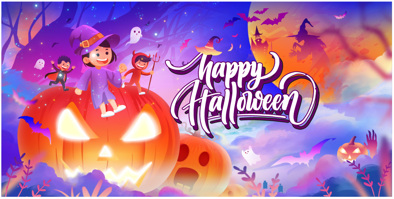 Market trang trí Lễ hội Halloween vector file corel #17