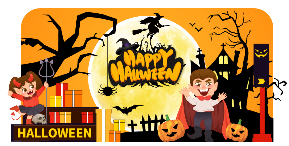 Market trang trí Lễ hội Halloween vector file corel #18