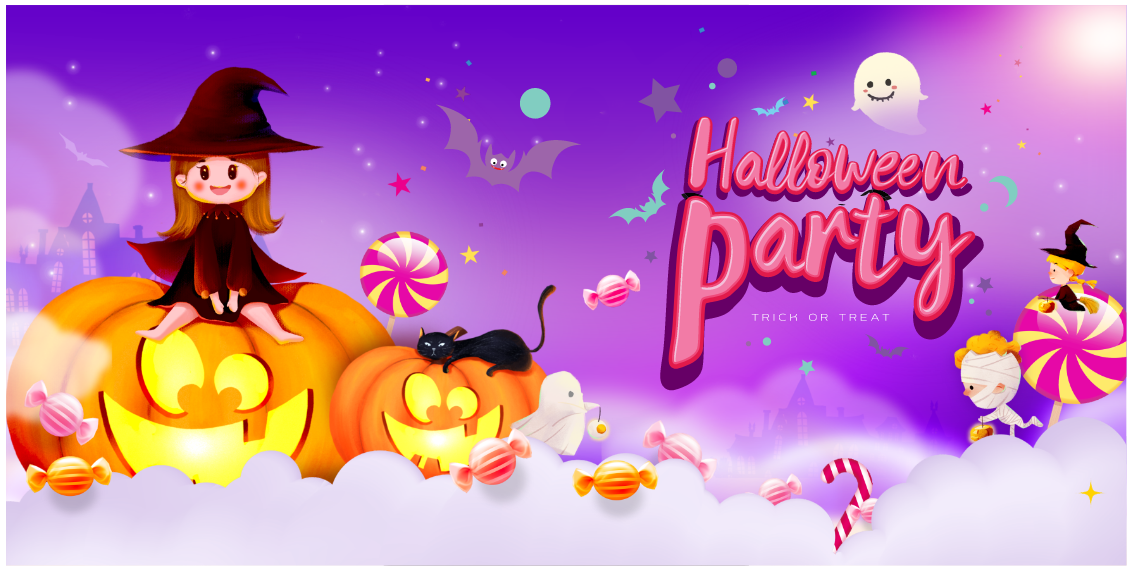 Market trang trí Lễ hội Halloween vector file corel #21