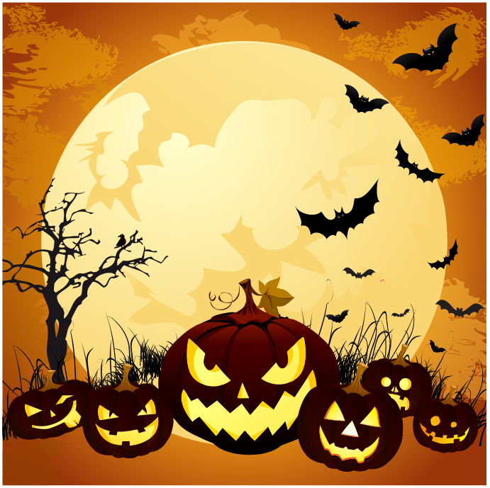 Market trang trí Lễ hội Halloween vector file corel #25