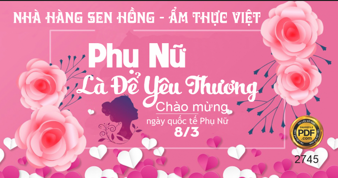 nhà hàng Sen Hồng - Ẩm thực Việt Phụ nữ là để yêu thương