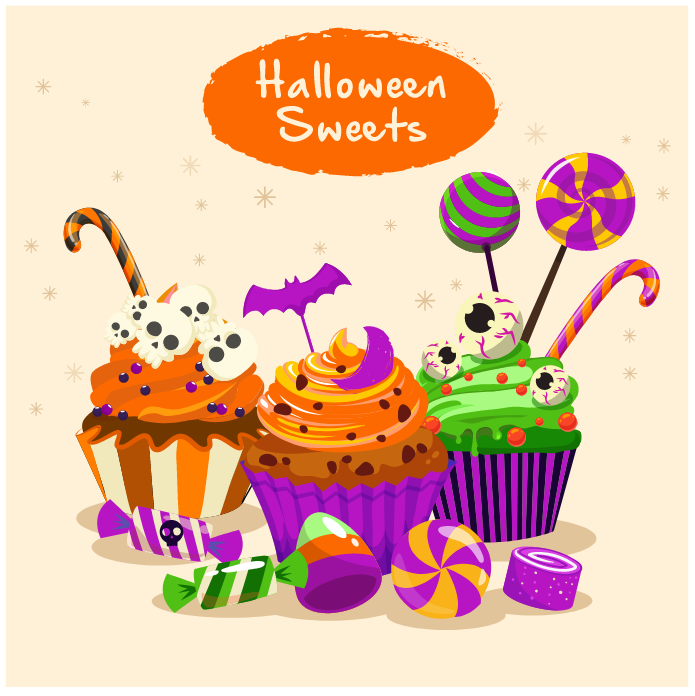 Market trang trí Lễ hội Halloween vector file corel #26