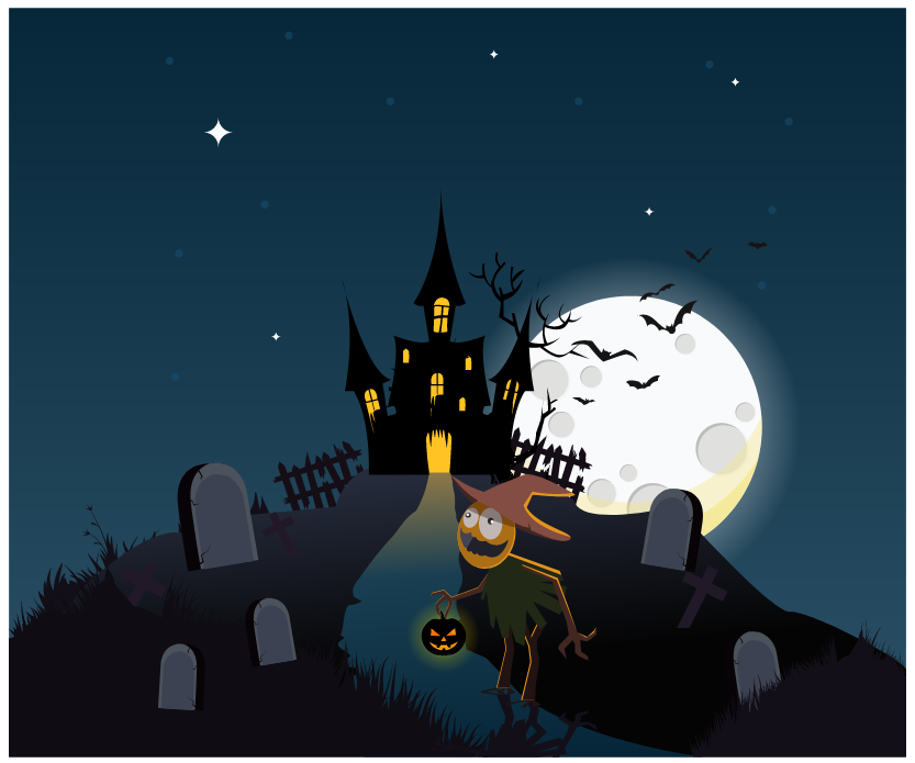 Market trang trí Lễ hội Halloween vector file corel #27