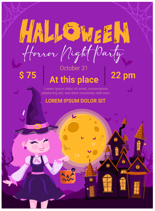 Market trang trí Lễ hội Halloween vector file corel #31