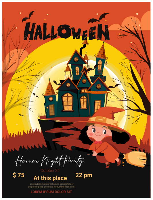 Market trang trí Lễ hội Halloween vector file corel #32
