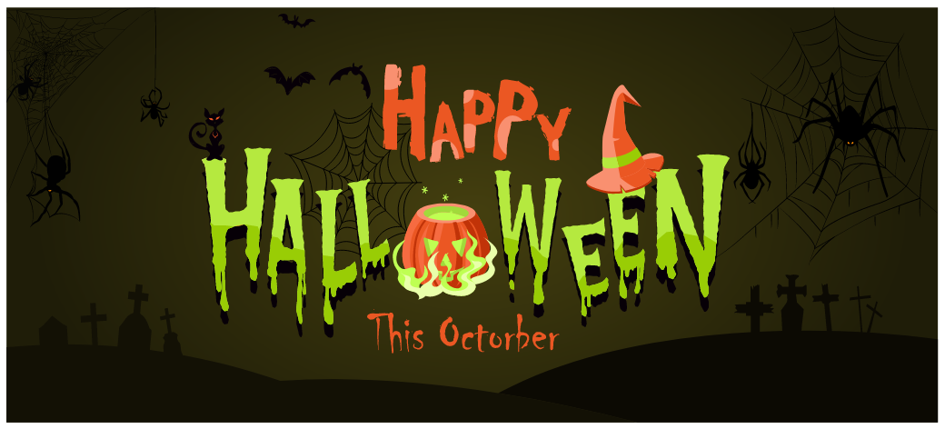 Market trang trí Lễ hội Halloween vector file corel #35