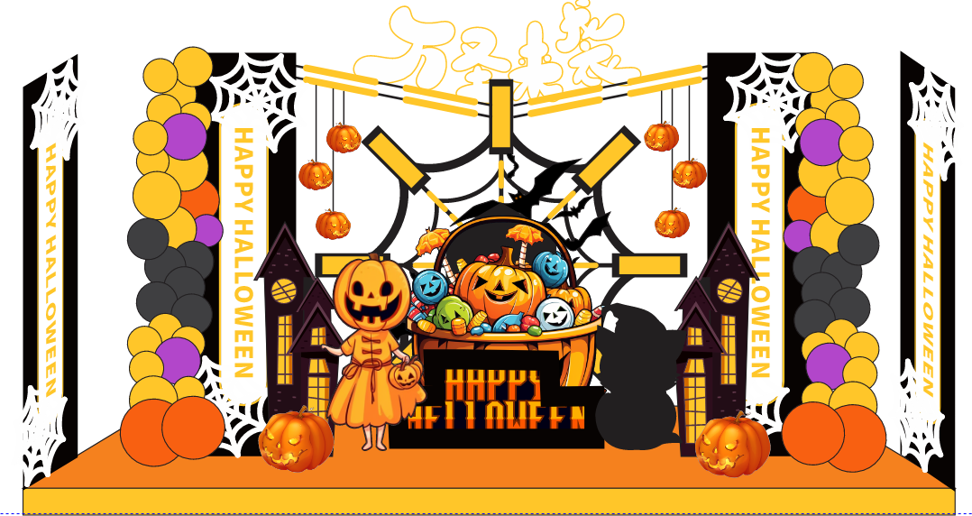 Market trang trí Lễ hội Halloween vector file corel #41