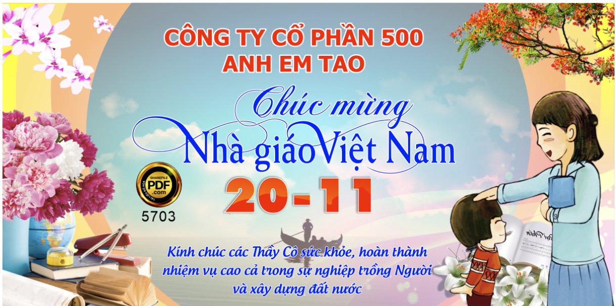 Phông chúc mừng ngày nhà giáo Việt Nam 20-11 2022