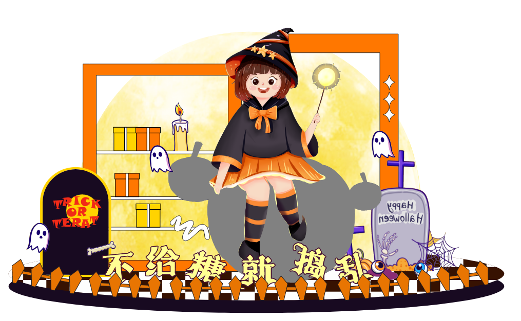Market trang trí Lễ hội Halloween vector file corel #48