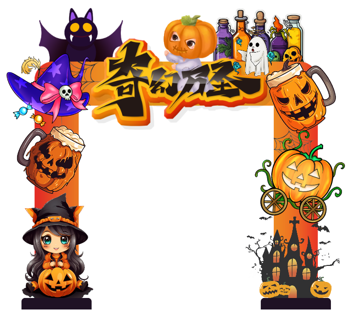 Market trang trí Lễ hội Halloween vector file corel #53