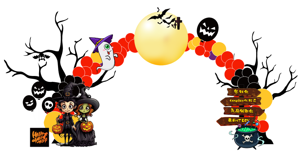 Market trang trí Lễ hội Halloween vector file corel #54