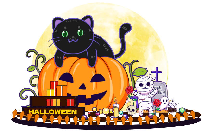 Market trang trí Lễ hội Halloween vector file corel #55