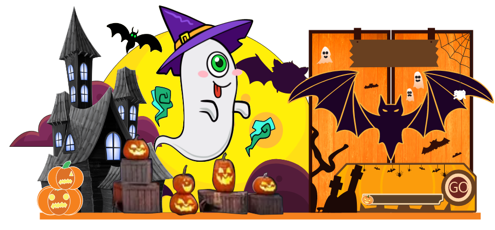 Market trang trí Lễ hội Halloween vector file corel #56