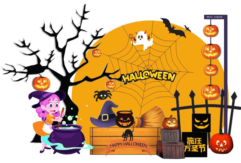 Market trang trí Lễ hội Halloween vector file corel #57