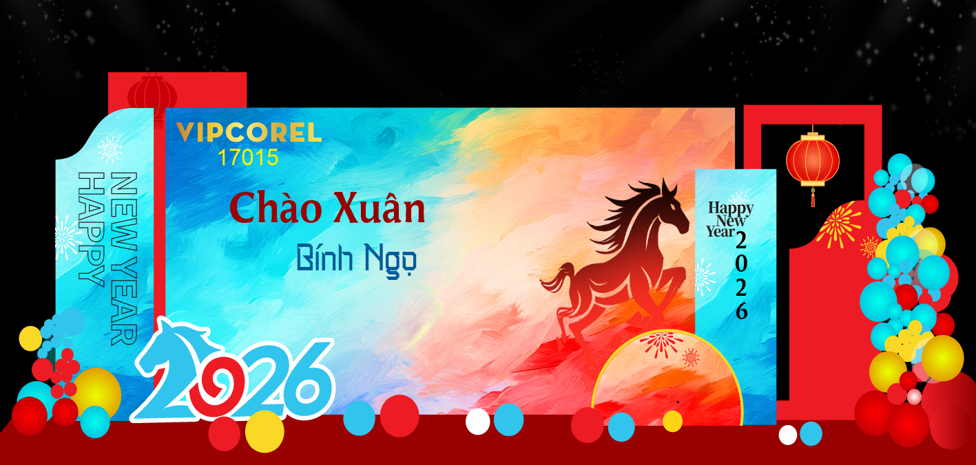Backdrop Happy New Year 2026 file corel #22