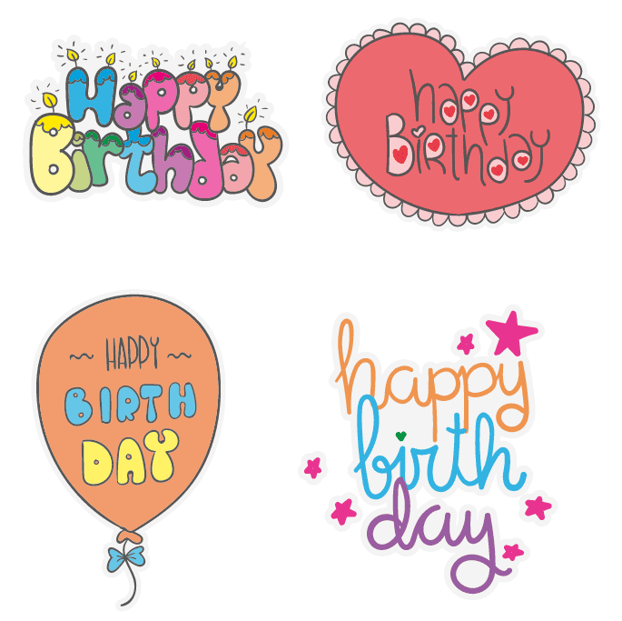 Vector trang trí sinh nhật happy Birthday #2