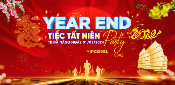 Backdrop Year end Party 2024 vector #77