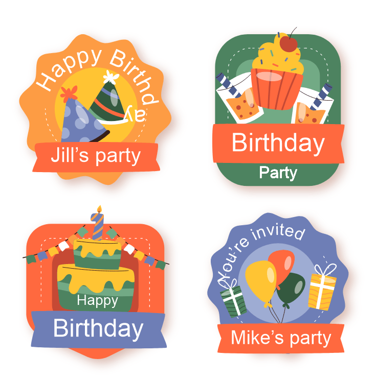 Vector trang trí sinh nhật happy Birthday #4