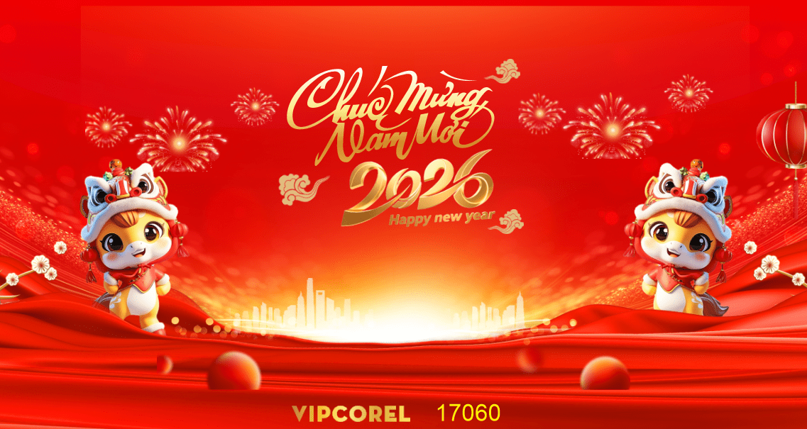 Backdrop Happy New Year 2026 file corel #41