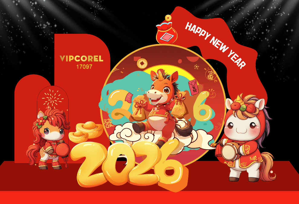 Backdrop Happy New Year 2026 file corel #77