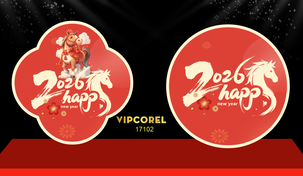 Backdrop Happy New Year 2026 file corel #82