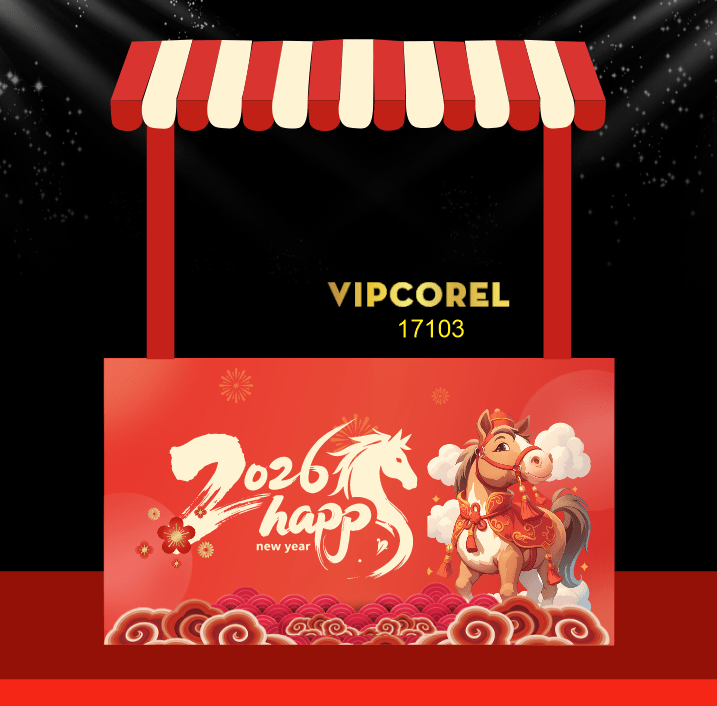 Backdrop Happy New Year 2026 file corel #83