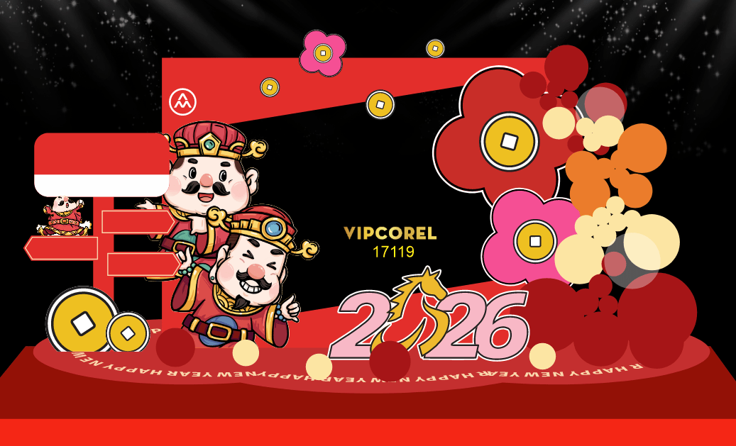 Backdrop Happy New Year 2026 file corel #99