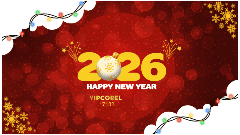 Backdrop Happy New Year 2026 file corel #112