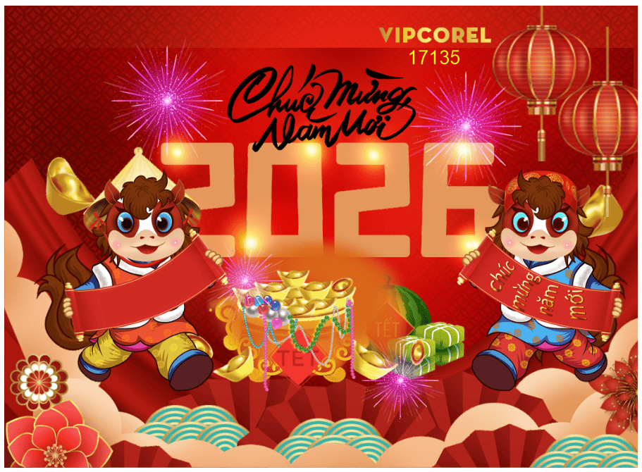 Backdrop Happy New Year 2026 file corel #115