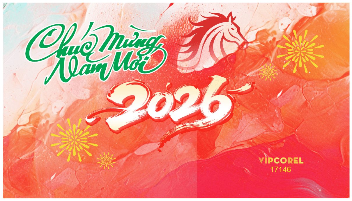 Backdrop Happy New Year 2026 file corel #126