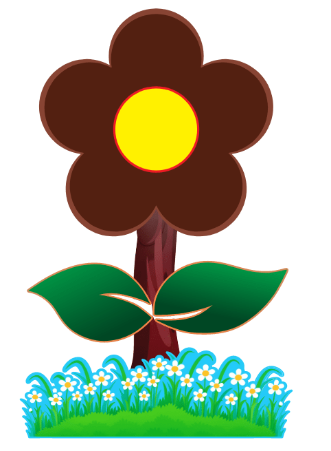 Mẫu bông hoa Trường mầm non Hoa Mai file corel