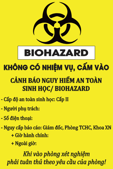 Biển cảnh báo phòng thí nghiệm BIOHAZARD