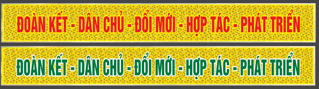Slogan đại hội Đoàn kết - dân chủ - đổi mới...