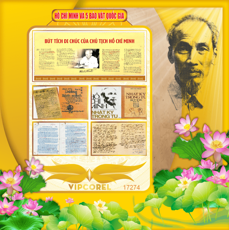 Bảng lịch sử Hồ Chí Minh và 5 Bảo vật Quốc Gia