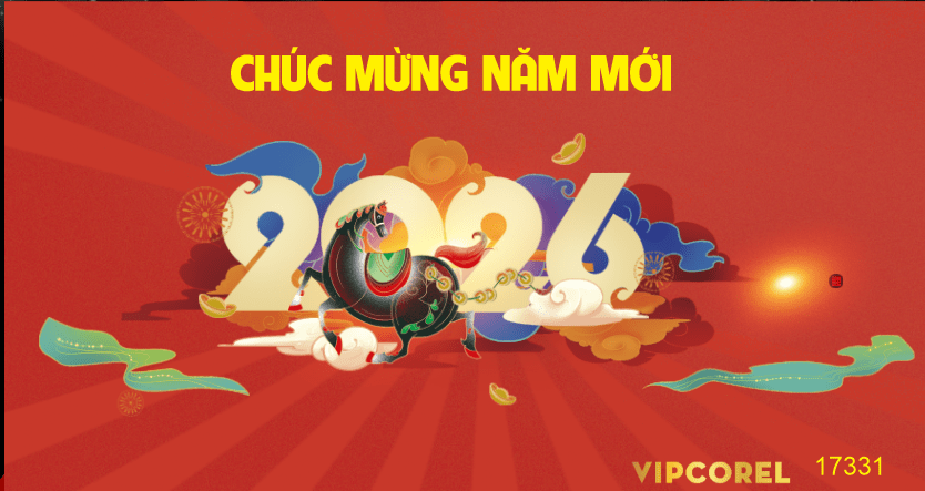 Backdrop Happy New Year 2026 file corel #187