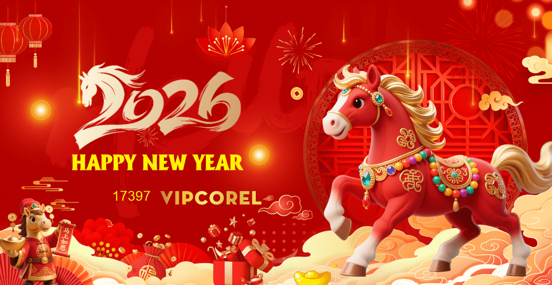 Backdrop Happy New Year 2026 file corel #224