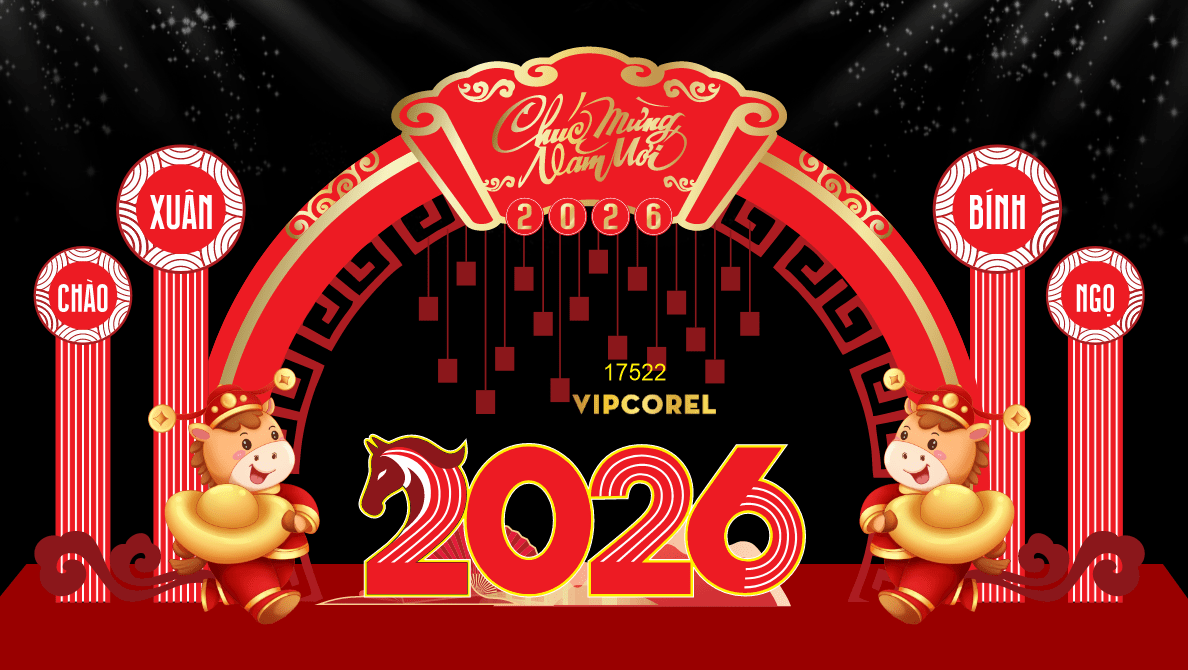 Backdrop Happy New Year 2026 file corel #263