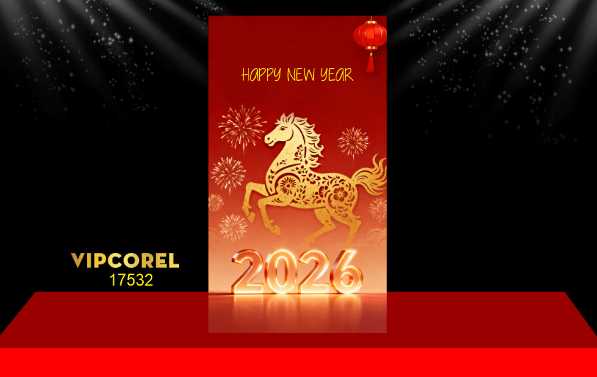 Backdrop Happy New Year 2026 file corel #273