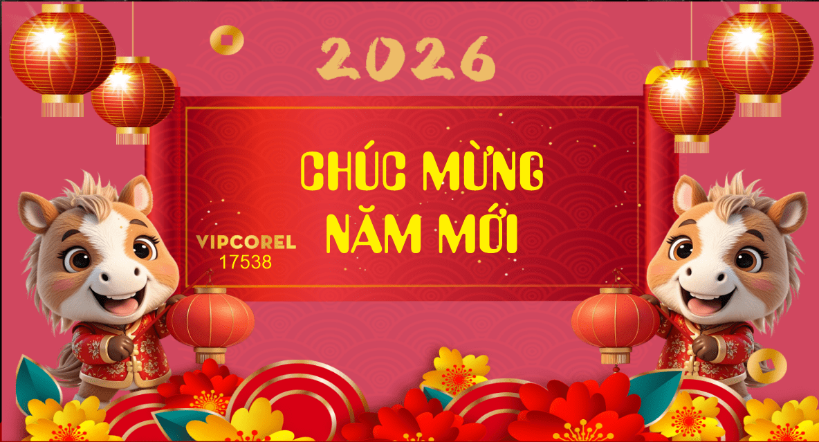 Backdrop Happy New Year 2026 file corel #279