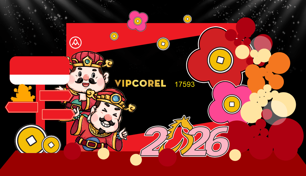 Backdrop Happy New Year 2026 file corel #283