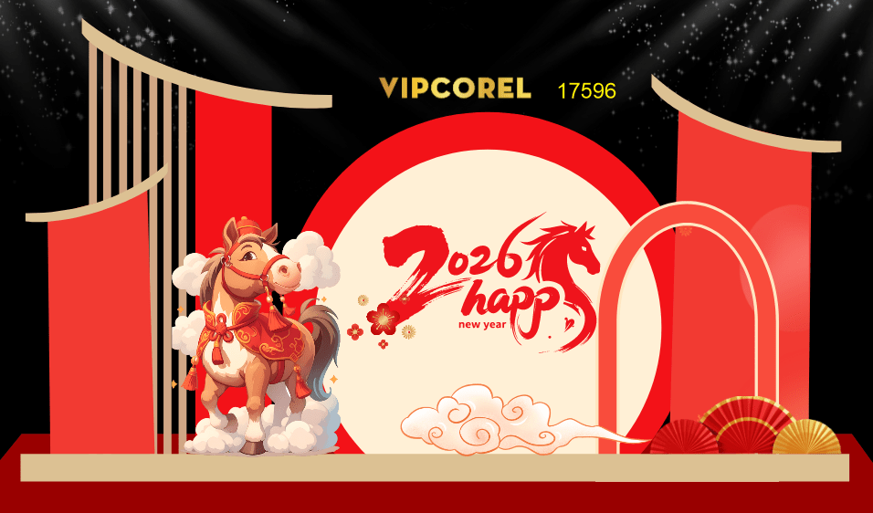Backdrop Happy New Year 2026 file corel #286