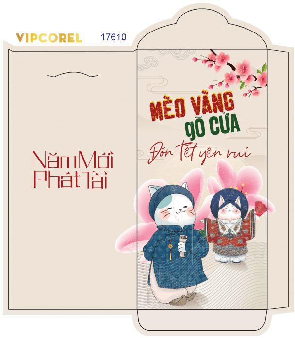 Bao lì xì chúc mừng năm mới 2026 #32 file corel