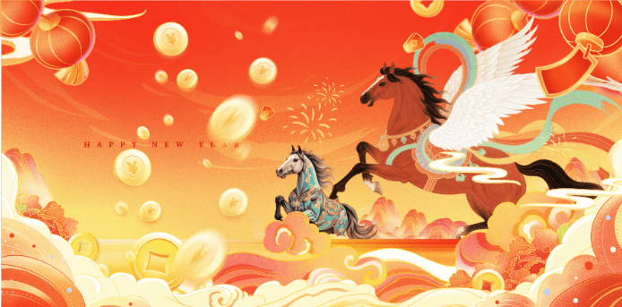 Full bộ vector tết xuân Bính Ngọ 2026 file Corel x7