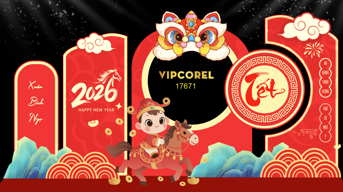 Backdrop Happy New Year 2026 file corel #301