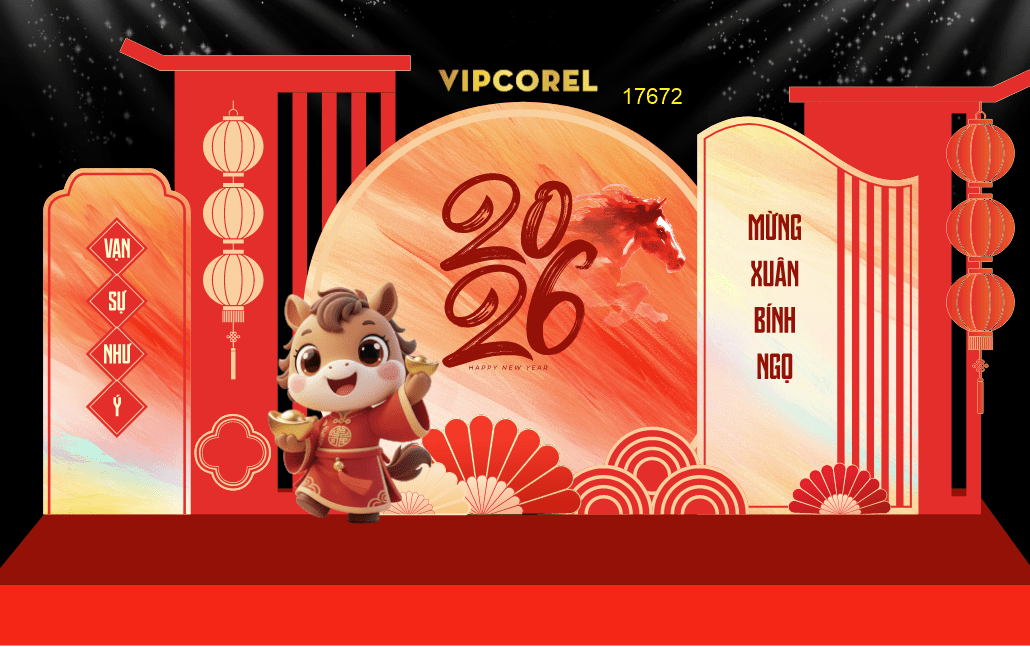 Backdrop Happy New Year 2026 file corel #302