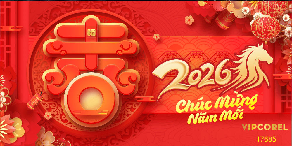Backdrop Happy New Year 2026 file corel #311