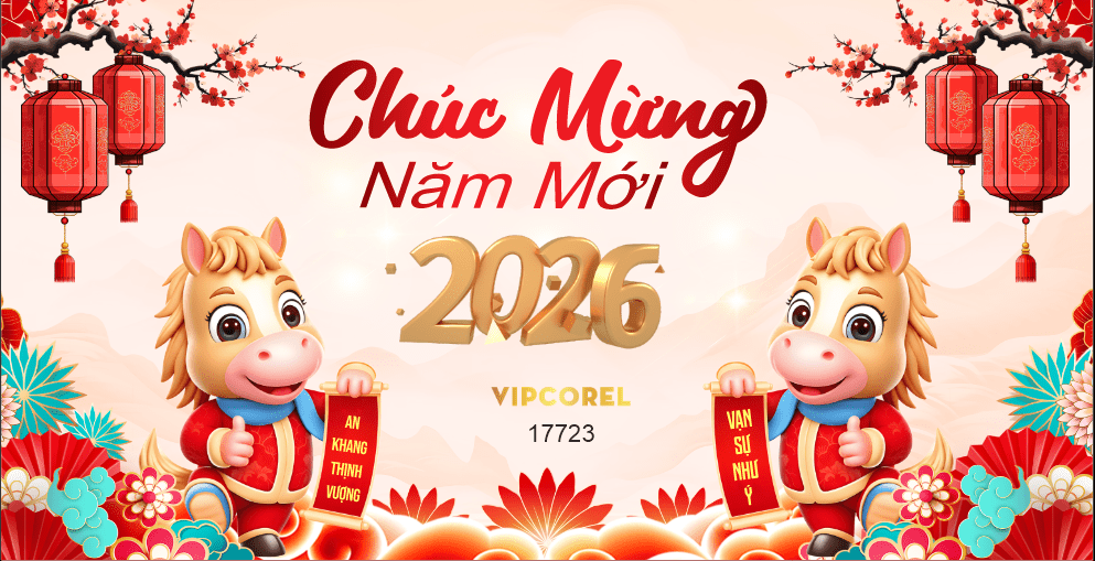 Backdrop Happy New Year 2026 file corel #344