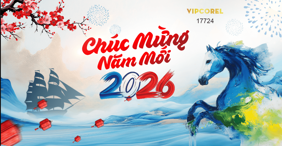 Backdrop Happy New Year 2026 file corel #345